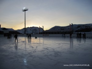 Ice skating ring in Alpe d'Huez