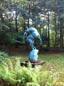 A sculpture close to the forest at Marselisborg Palace