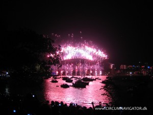 Fireworks over the Harbour Bridge on New Years in Sydney