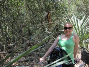 Biking in the jungle at Cobá