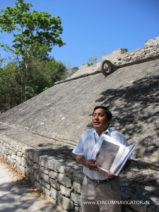 A Mayan gamecourt in Cobá