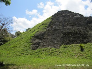 Half-excavated pyramid at Tikal