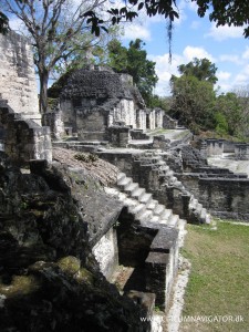 Ruins at Gran Plaza in Tikal