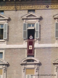 Pope Benedict XVI giving blessings in the Vatican