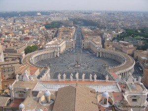 View from the cupola at Saint Peter' s Basilica