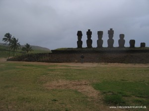 Moai at Ahu Anakena on Easter Island