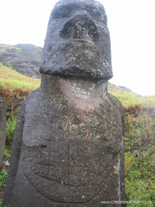 Moai with tattoo