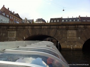 Nettobådene under the bridge in Copenhagen