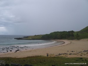 Beach at Anakena on Easter Island