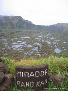 Mirador into the volcano Rana Kau on Easter Island