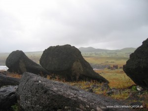 Tilted Moai at Ahu Vaihu