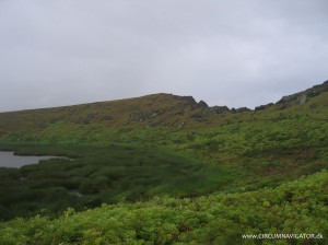 Volcano crater Rano Raraku