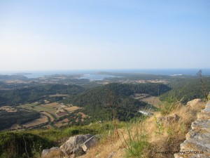 view to Fornells from Monte Toro Menorca
