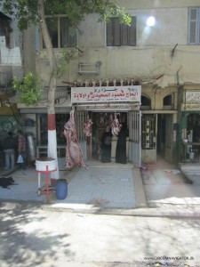 Egyptian butcher shop in Cairo