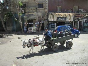 Egyptian gas bottle delivery man