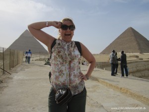 leaning on the Pyramid of Khafre