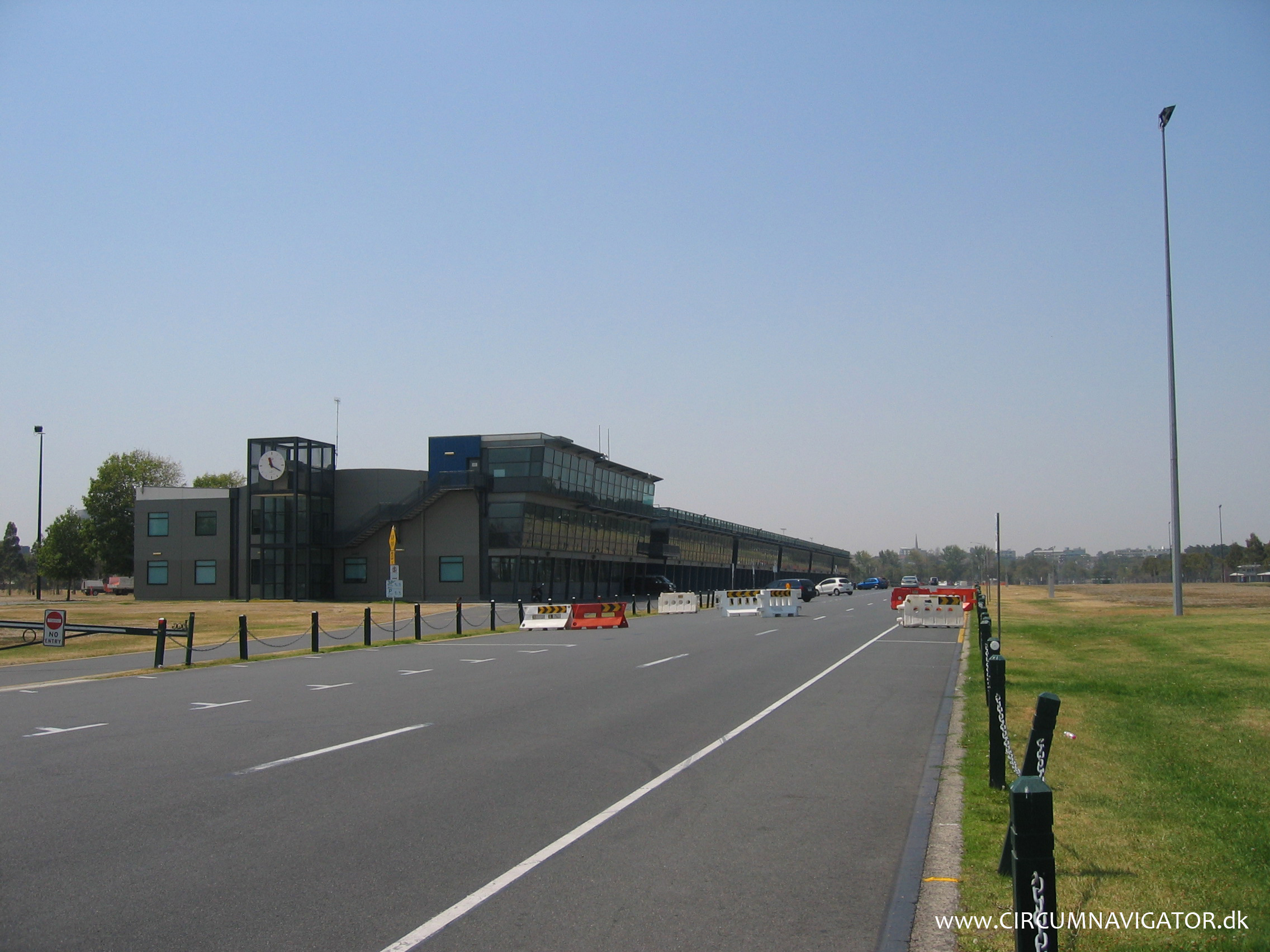 Driving the Formula 1 circuit in Melbourne