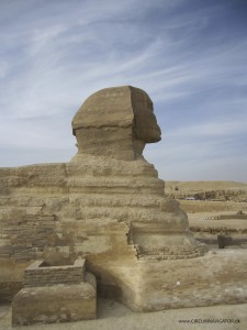 Head of the Sphinx in Giza, Egypt