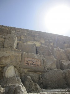 No climbing of the pyramids in Egypt